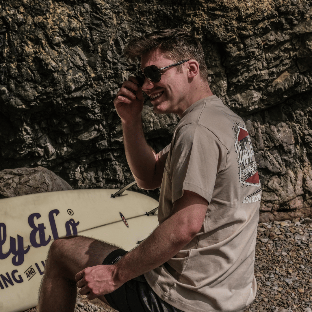 Beige Surf Diamond Tee