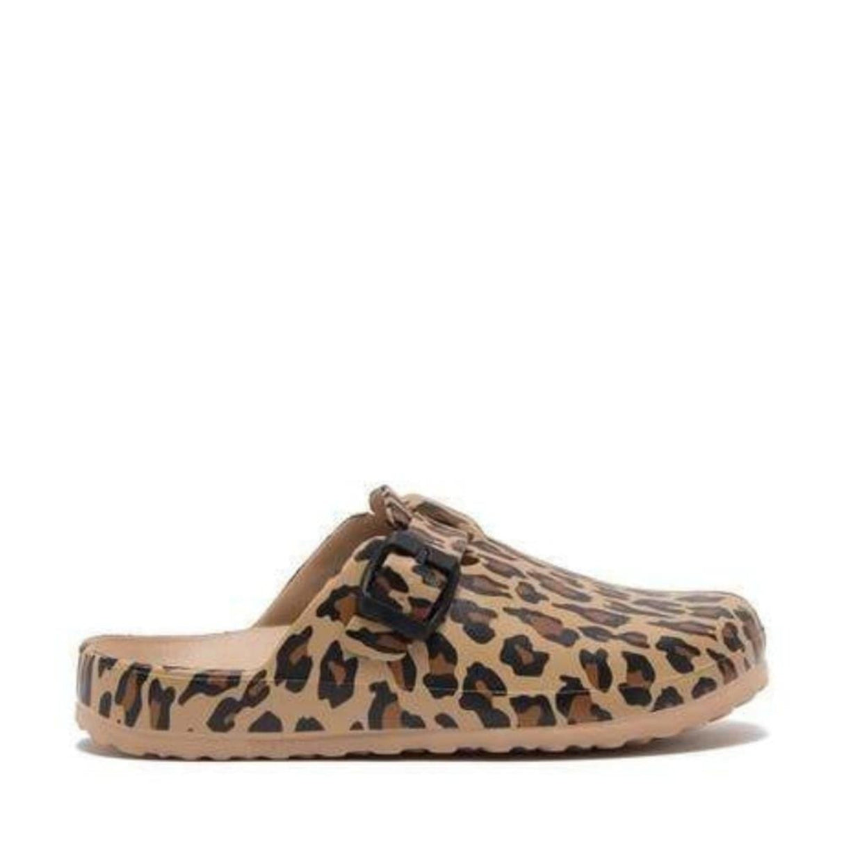 MIA Womens Clogs, Brown Leopard Style Sandals (size 7)