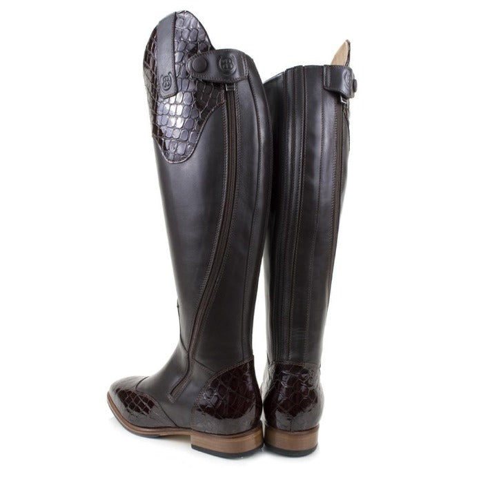 Milan Long Dress Riding Boots - Brown