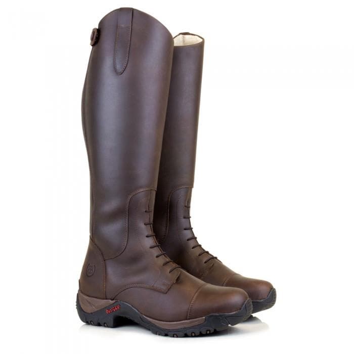 Nebraska Wool-lined Long Riding Field Boots - Brown