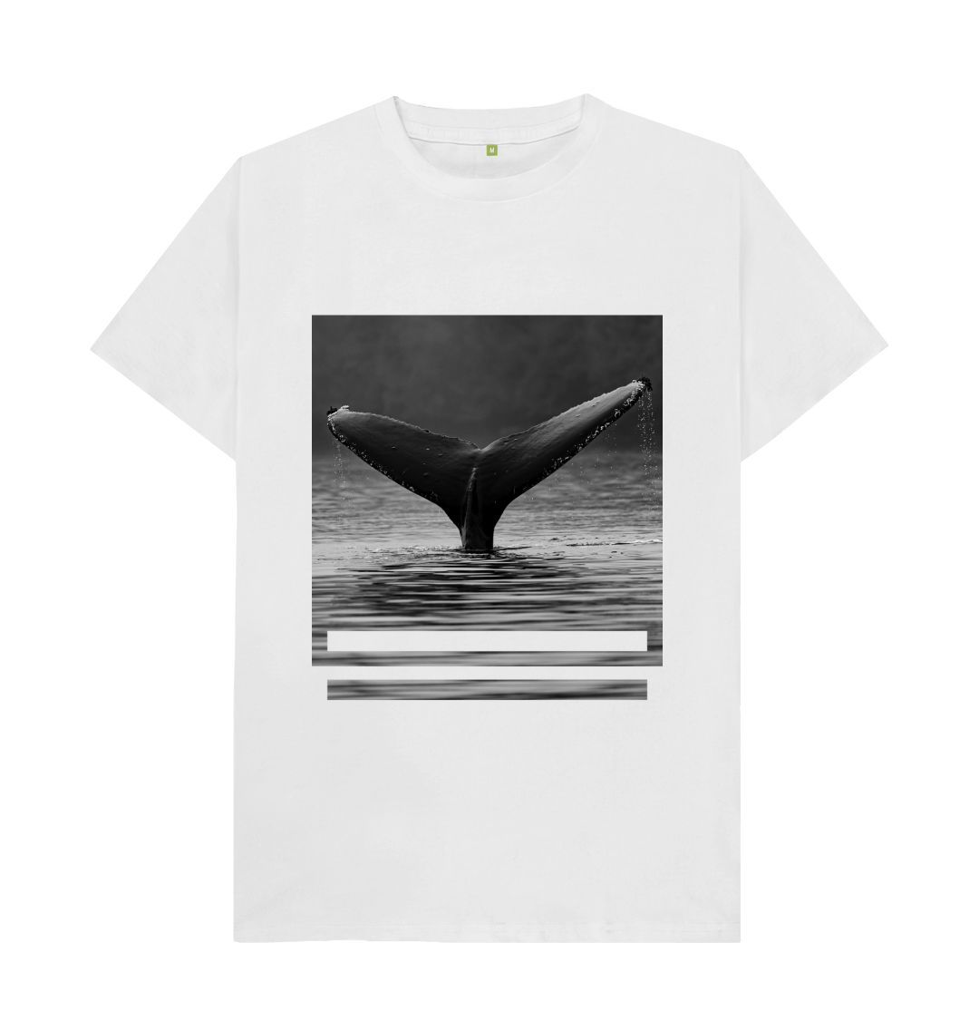Unisex whales Tail Print T-shirt