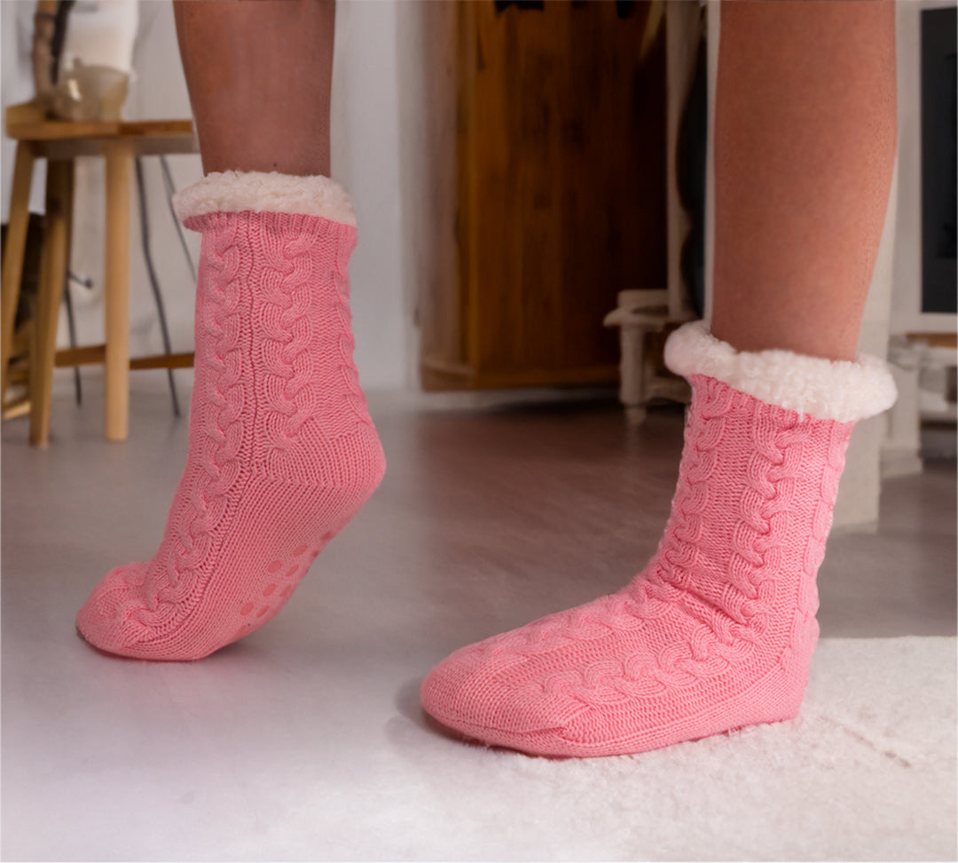 HOS Comfort MELLOW Womens Slipper Socks Pink