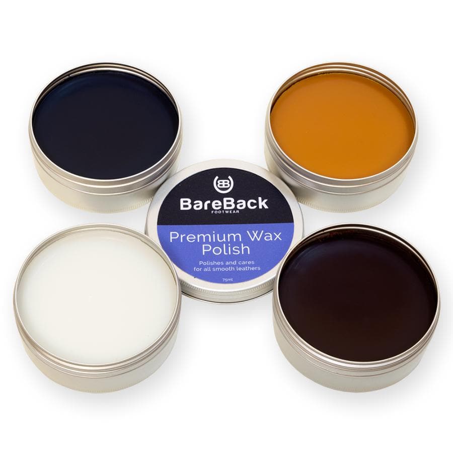 Bareback Footwear Premium Wax Polish- Available in 6 colours 75ml