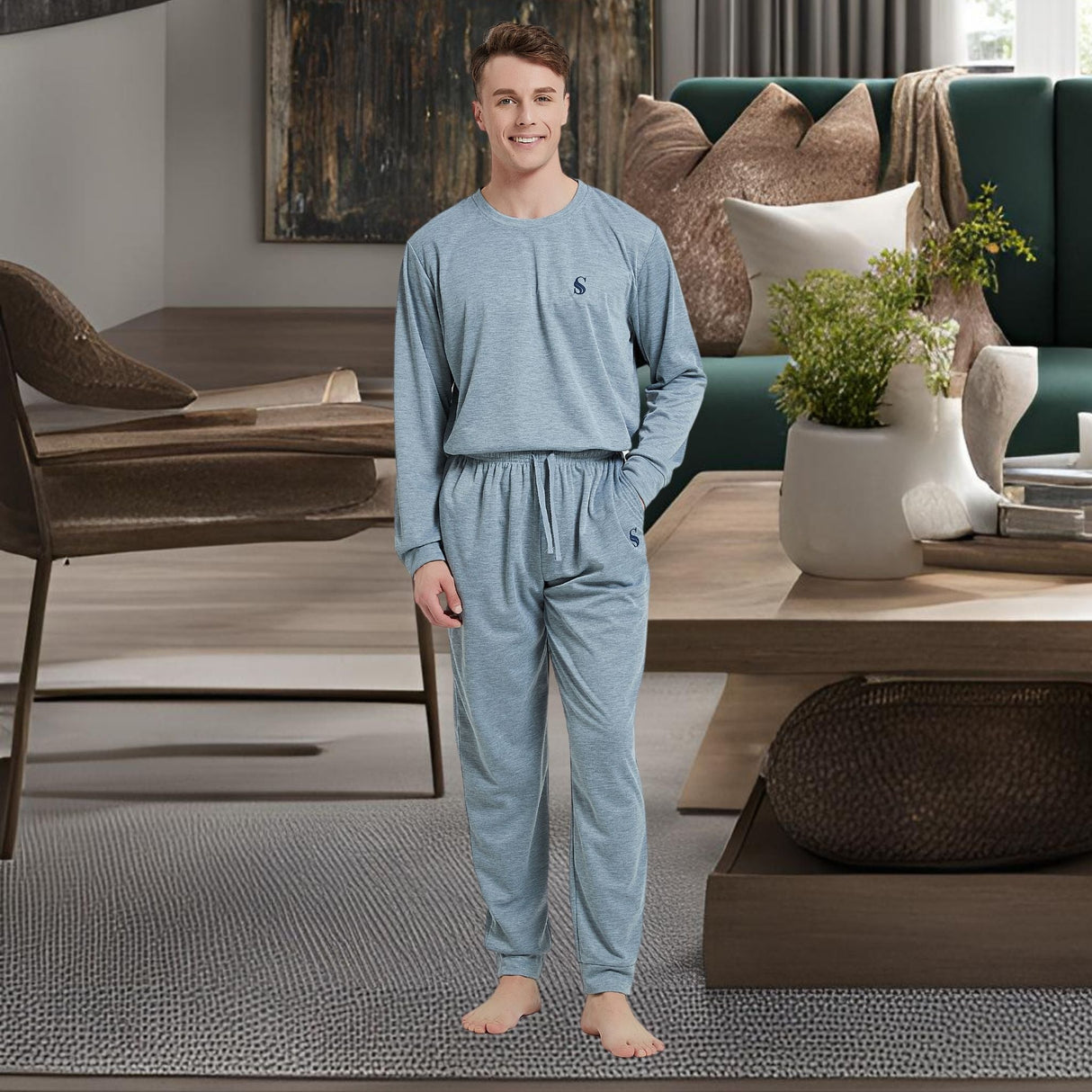 Ultimate Comfort Men's Pyjama Set with Siro Spinning Tech