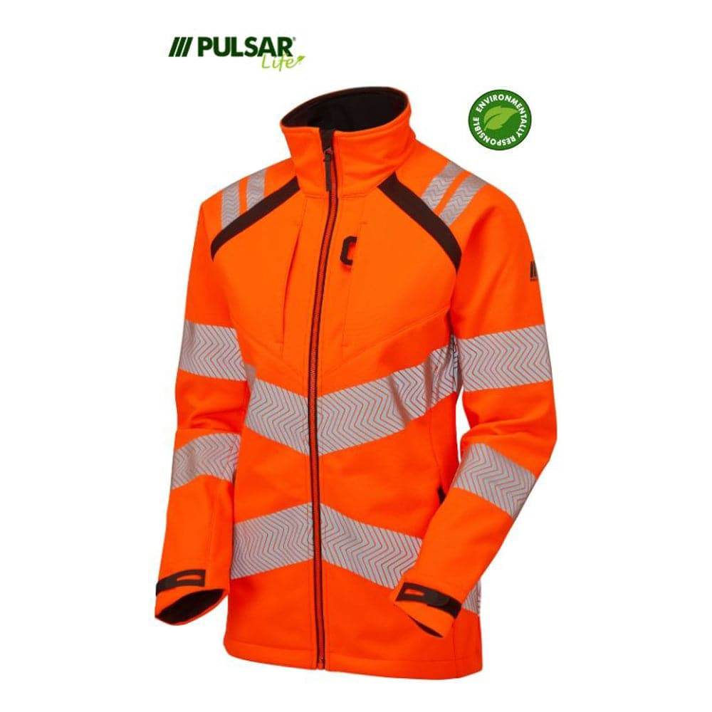 PULSAR® LIFE LFE966 GRS Women's Waterproof Hi-Vis Softshell Jacket Orange