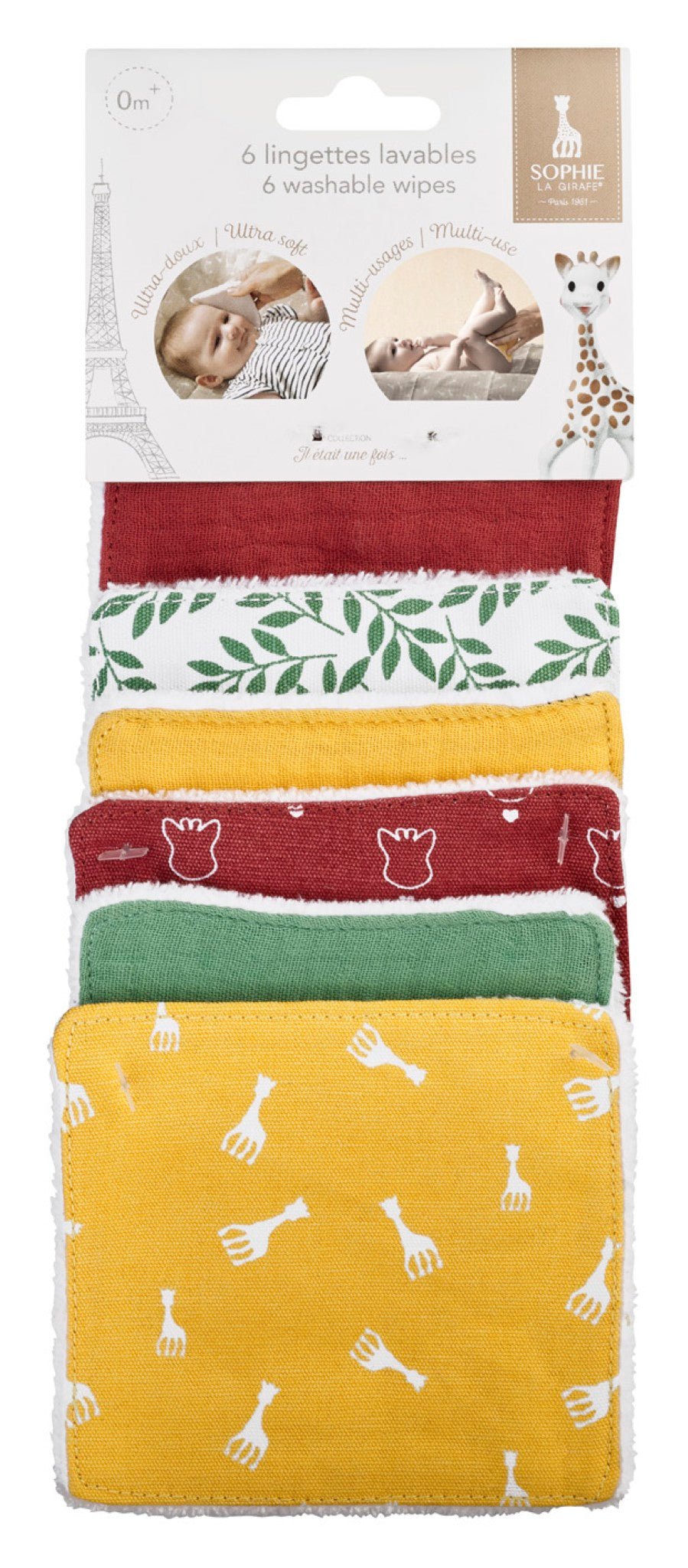 Sophie la girafe® - 6 Washable Wipes