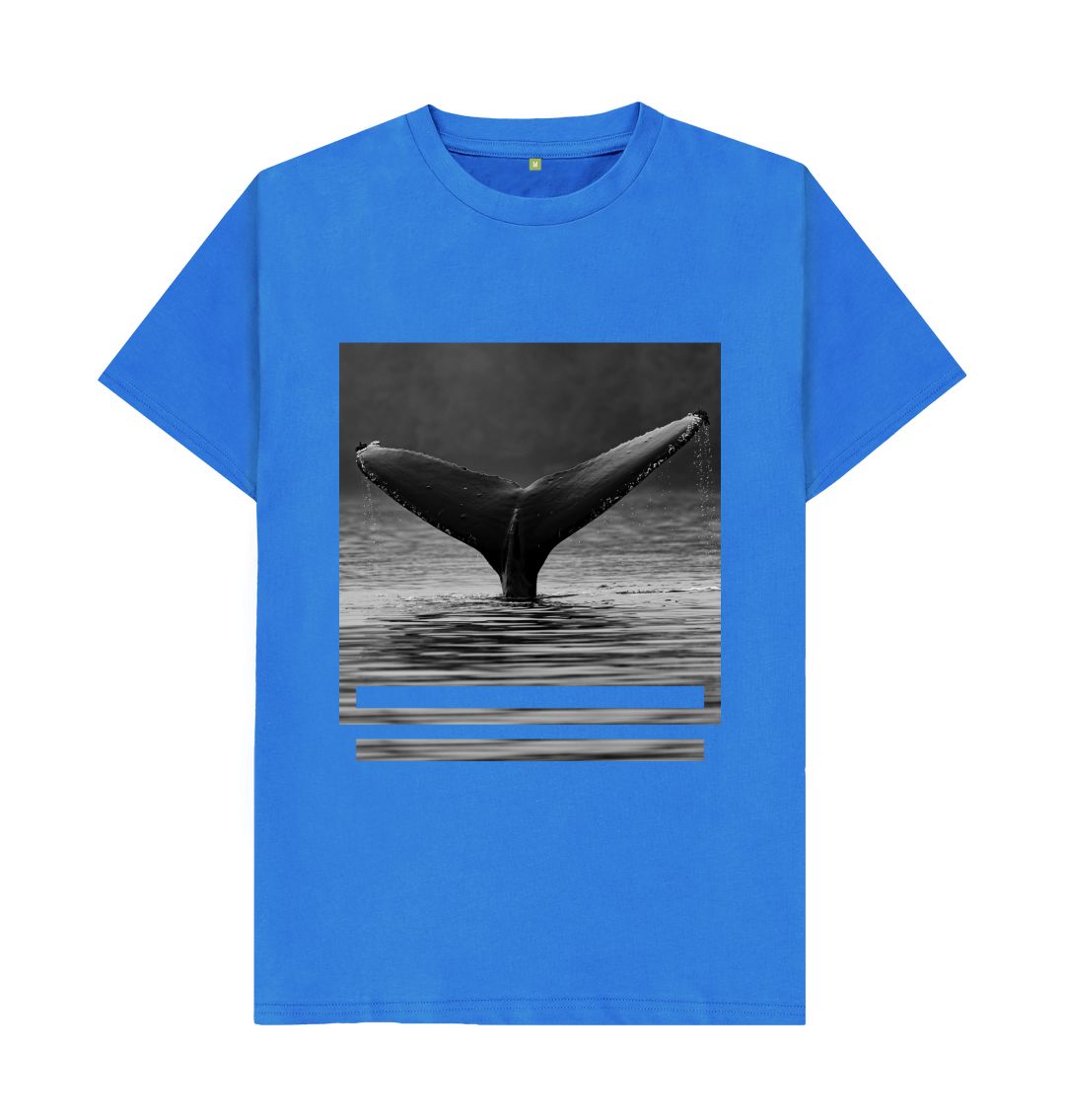 Unisex whales Tail Print T-shirt