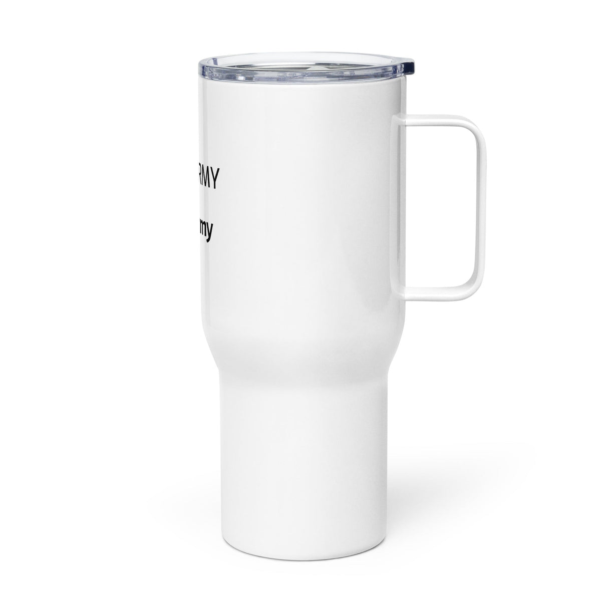 Travel mug with a handle