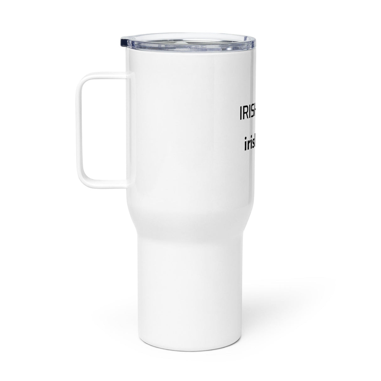 Travel mug with a handle