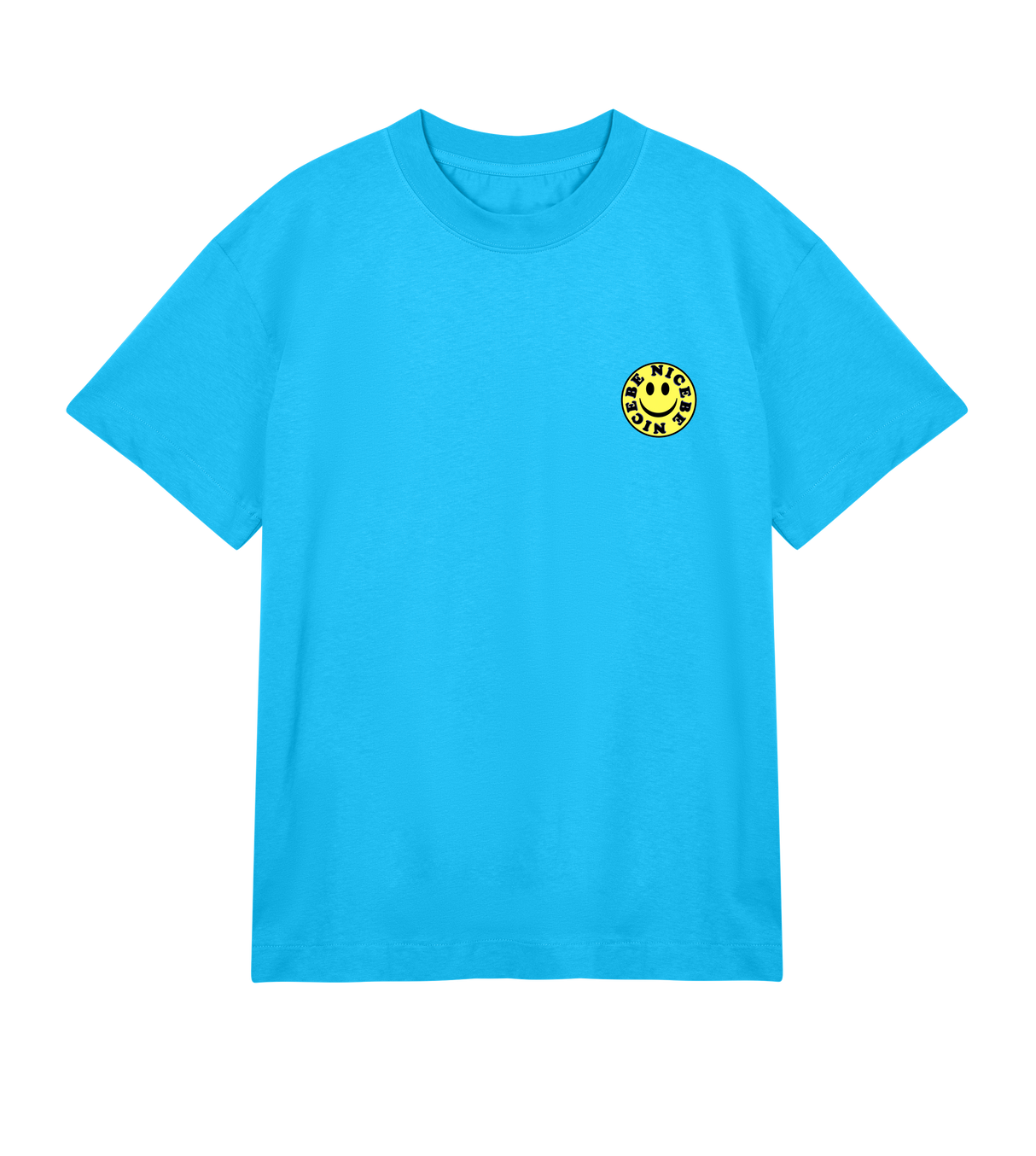 'Be Nice'' - Mens Boxy Tee (Yellow Smiley)