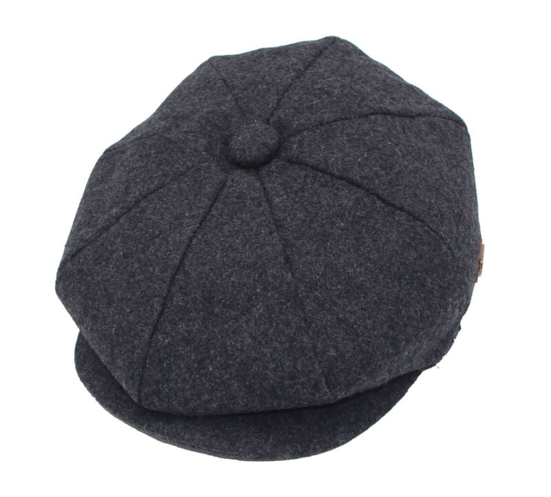 Junior Kids Children Baker Boys Flat Cap Peak Button Felt Farmer Vintage 23 66