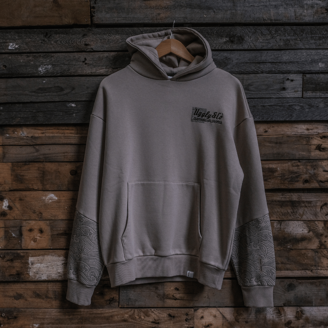 Beige Surf Diamond Hoodie