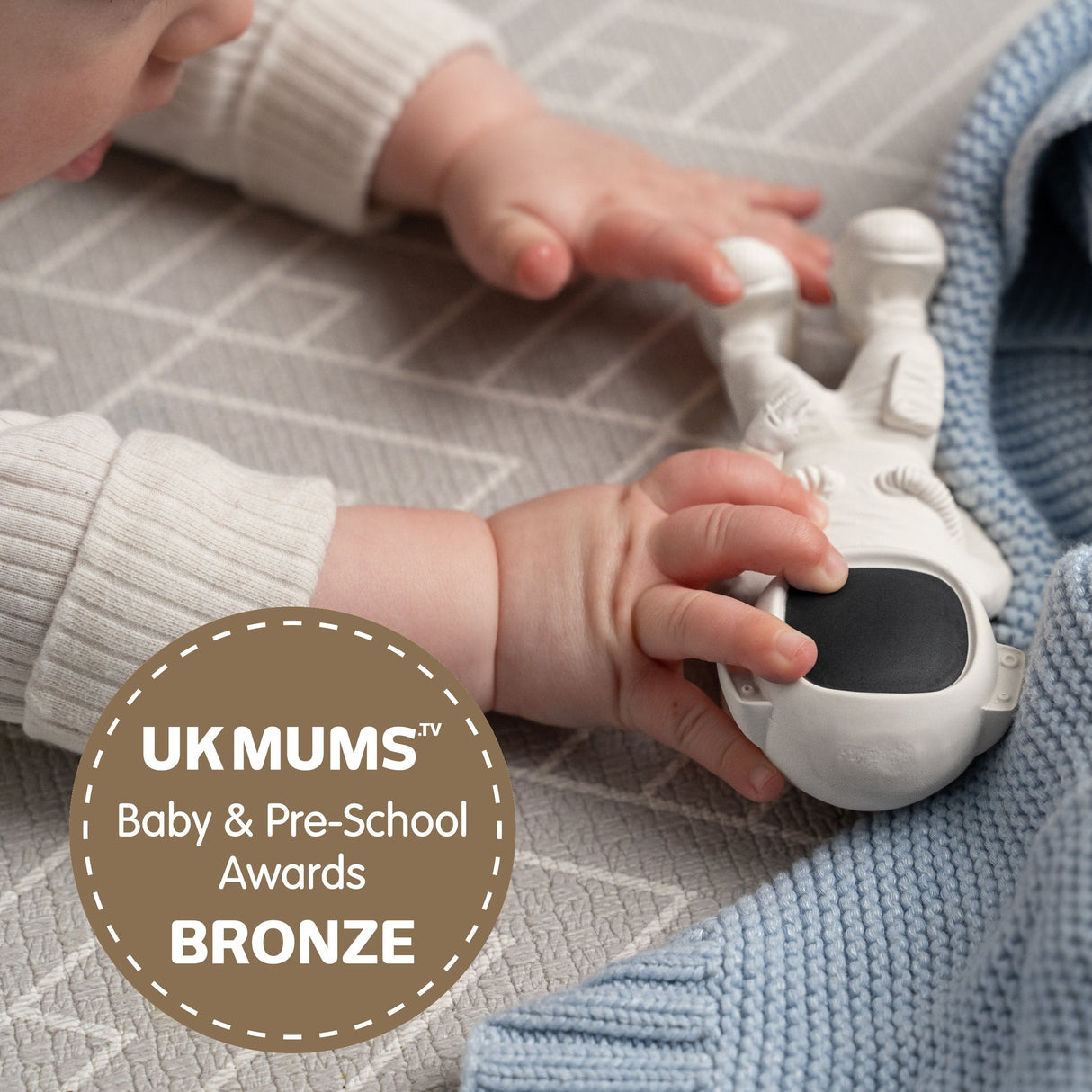 AstroGNAW® Natural Rubber Space Themed Baby Toy (Astronaut)