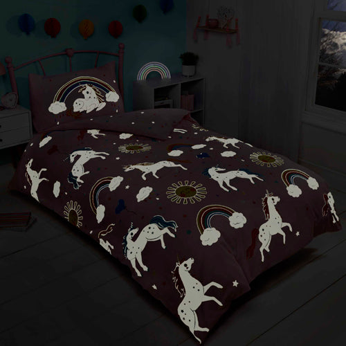 BED109 GLOW IN THE DARK UNICORN - SINGLE