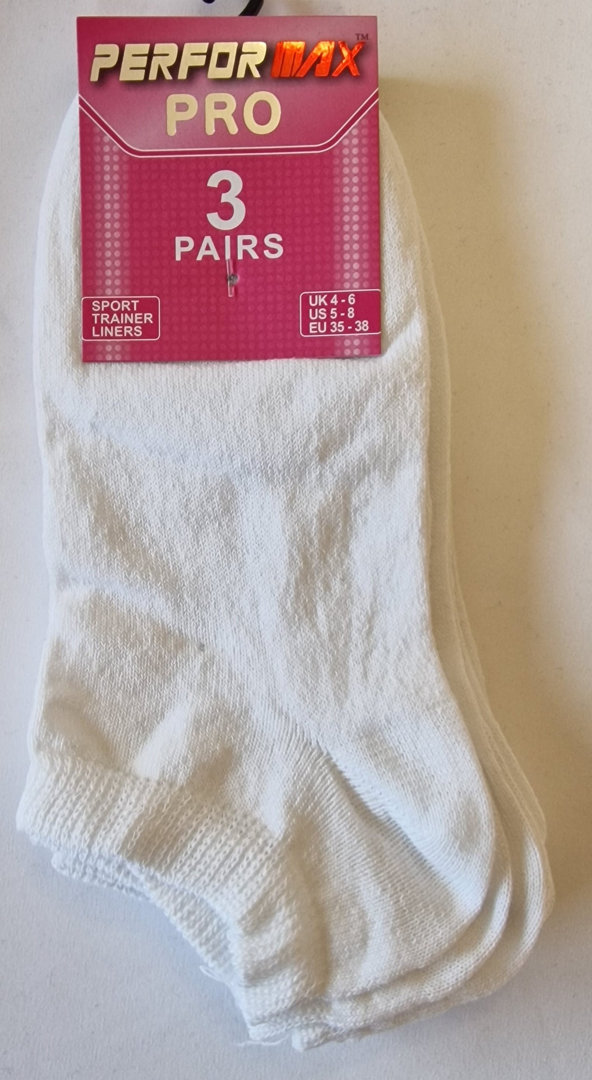 SO12 TRAINER SOCKS 3PK UK 4-6