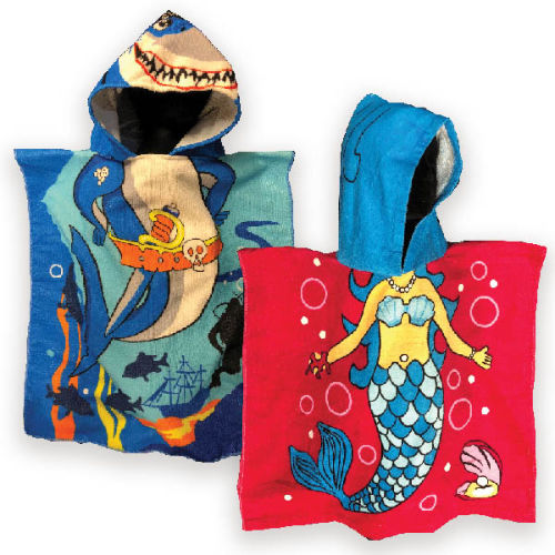 T22 PONCHO SHARK & MERMAID Toddler Poncho
