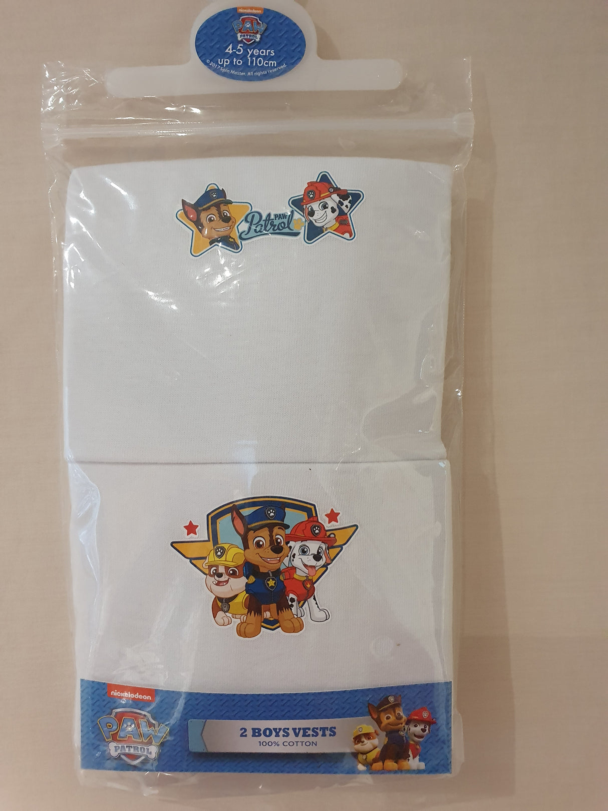 V4 PAW PATROL 2PK - 18 MONTH - 5 YEARS