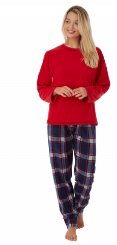 Women's micro fleece tartan pyjamas P10