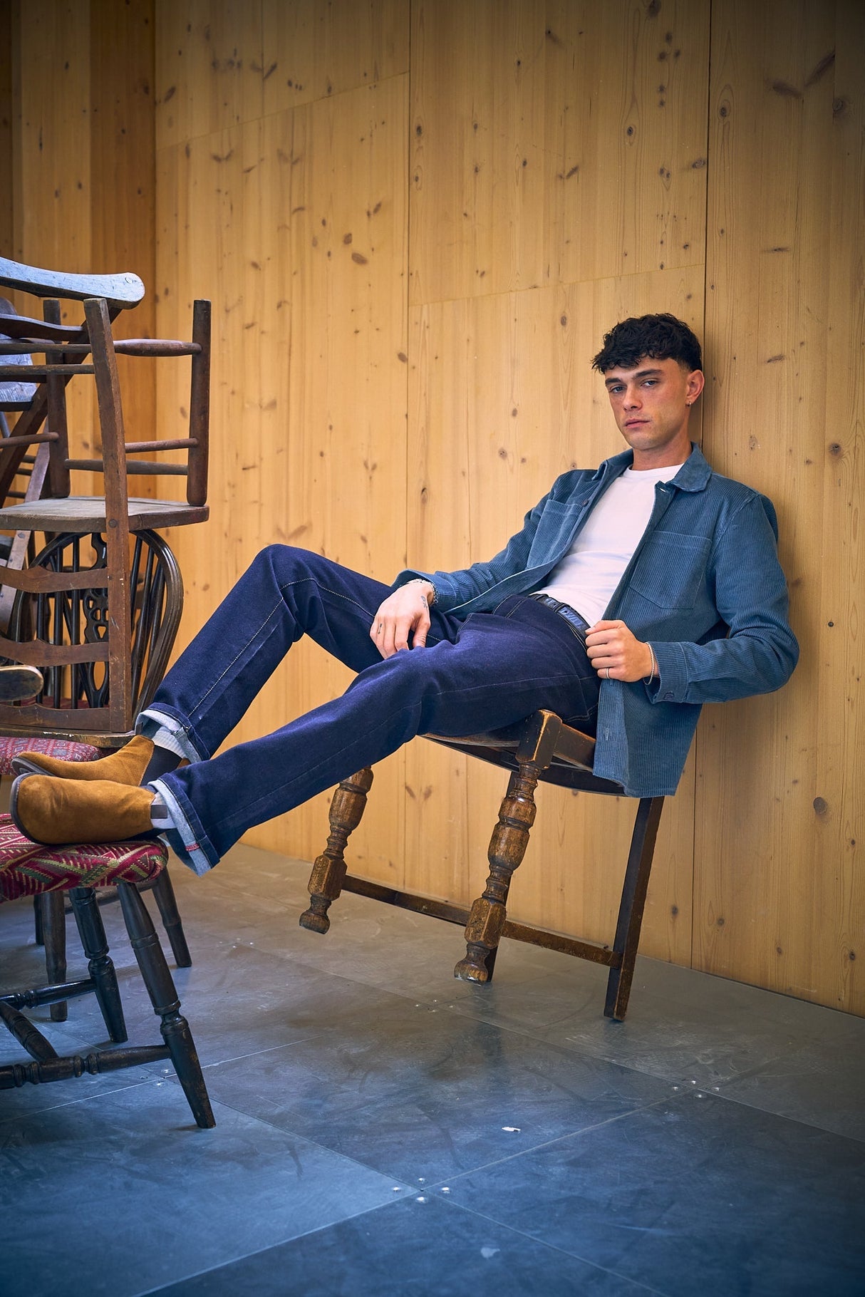 Bart Corduroy Overshirt - Blue