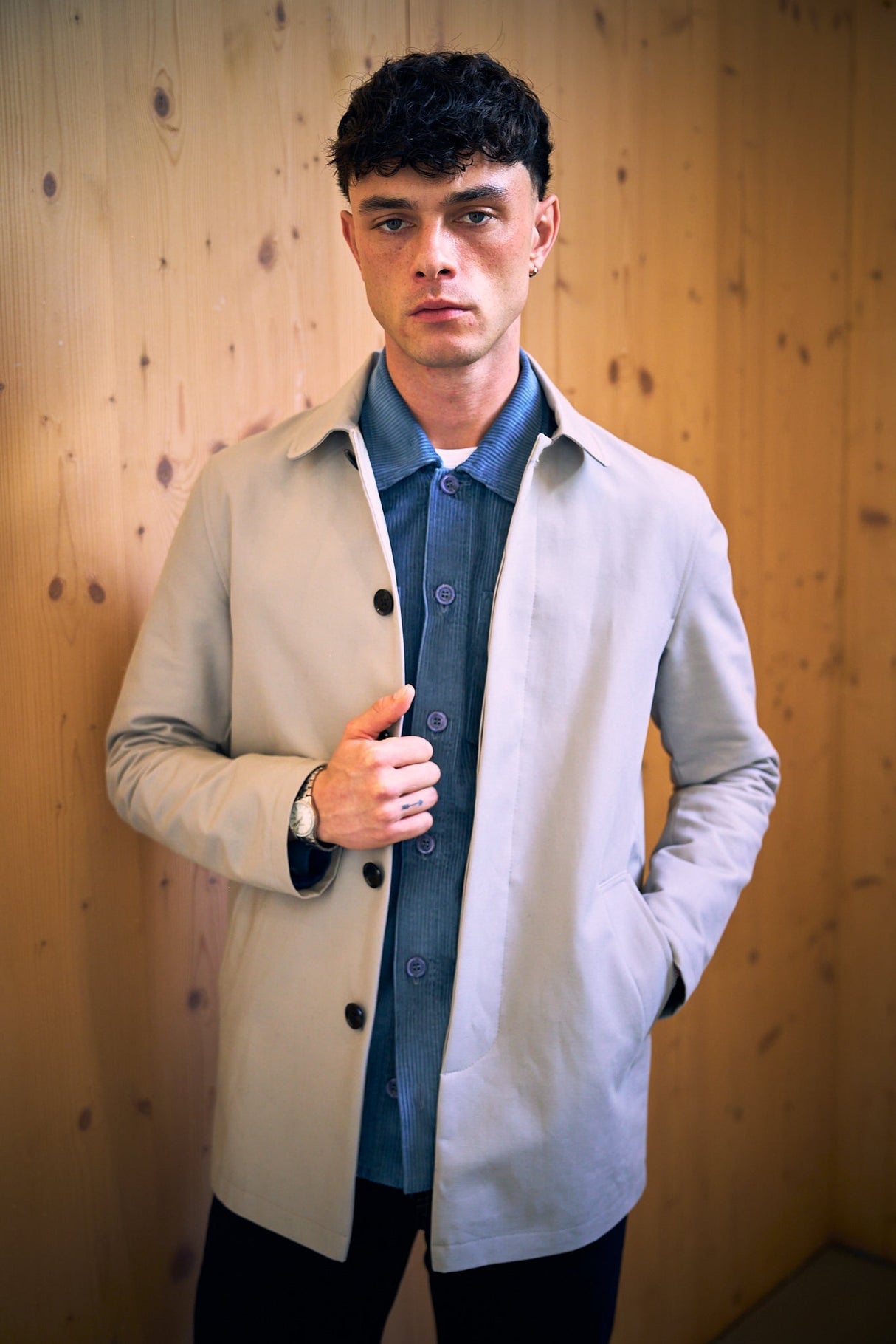 Bart Corduroy Overshirt - Blue