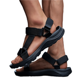 Men's Breathable Fabric Upper & Mesh Lining, Adjustable Straps with Buckles, Lightweight EVA Sole Sandals