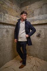 Bart Frame Overshirt - Ecru / Black