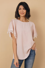 Misconception Satin Lace Top