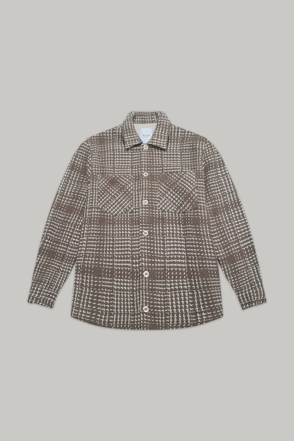 Bart Overshirt - Brown Ecru Check