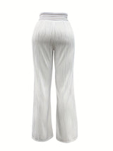 Solid Color Wide Leg Pants, Y2K High Waist Loose Pants For Every Day Women's Trousers