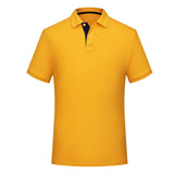 Men’s Solid Color Polo Collar Casual T-Shirt – Classic Slim Fit, Breathable Cotton