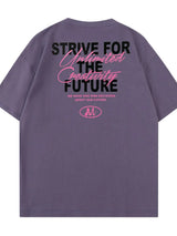 Men's Plus Size Letter Graphic Round Neck Half Sleeve T-Shirt