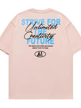 Men's Plus Size Letter Graphic Round Neck Half Sleeve T-Shirt