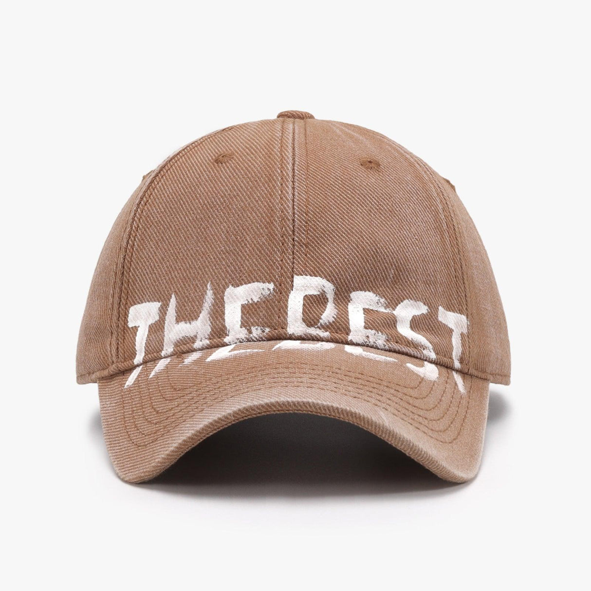 Letter Graffiti Curved Brim Soft Top Cap