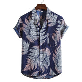 Men’s Short Sleeve Printed Beach Shirt – Casual Summer Hawaiian Tee