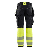 Blaklader 1125 Hi-Vis 4-Way Stretch Kneepad Trousers Black/Yellow