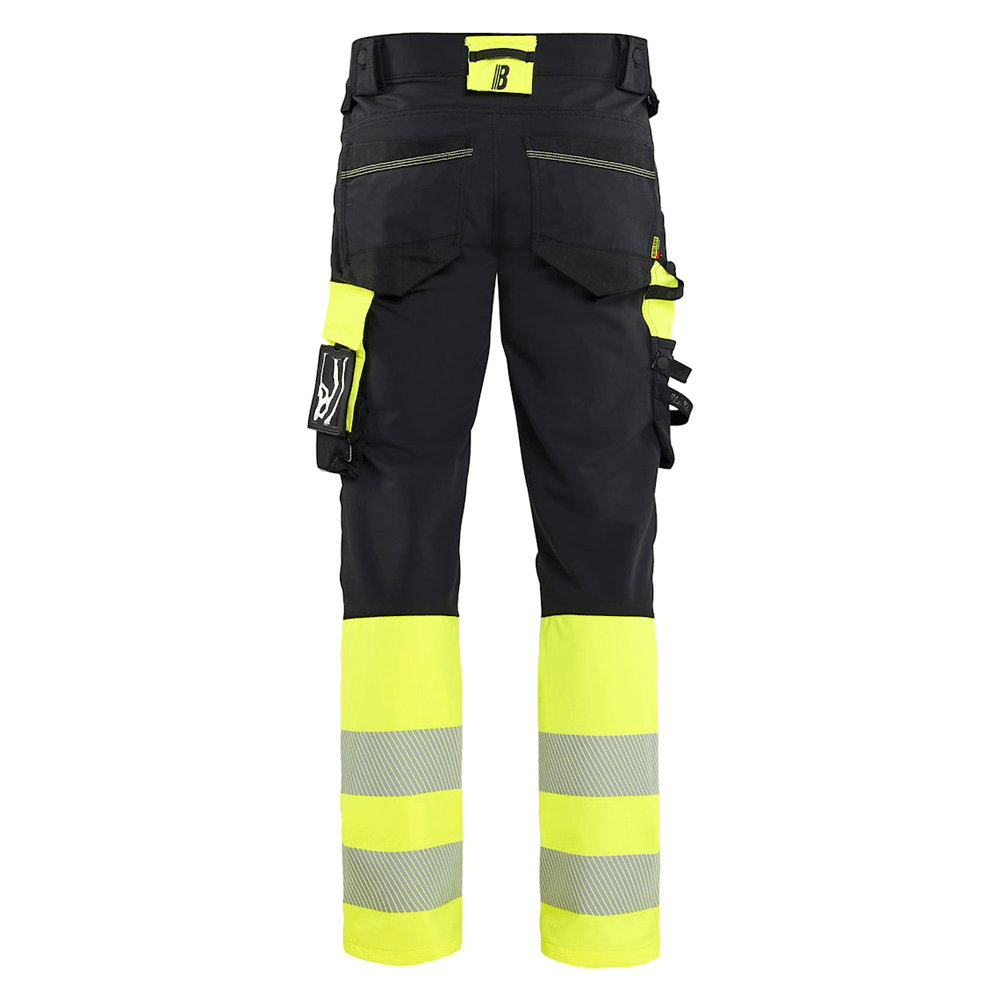 Blaklader 1126 Hi-Vis 4-Way Stretch Kneepad Trousers Black/Yellow