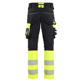 Blaklader 1126 Hi-Vis 4-Way Stretch Kneepad Trousers Black/Yellow