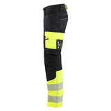 Blaklader 1126 Hi-Vis 4-Way Stretch Kneepad Trousers Black/Yellow