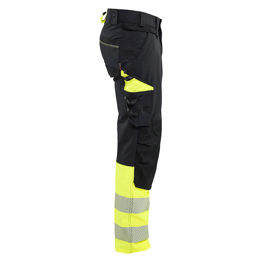 Blaklader 1126 Hi-Vis 4-Way Stretch Kneepad Trousers Black/Yellow