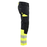 Blaklader 1126 Hi-Vis 4-Way Stretch Kneepad Trousers Black/Yellow
