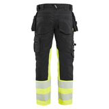 Blaklader 1130 Hi-Vis Stretch Kneepad Trousers Black/Yellow