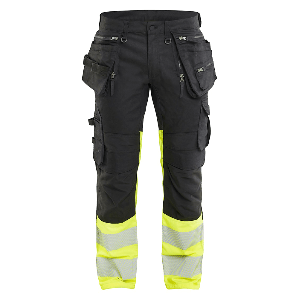 Blaklader 1130 Hi-Vis Stretch Kneepad Trousers Black/Yellow