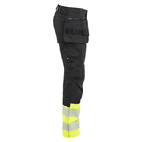 Blaklader 1130 Hi-Vis Stretch Kneepad Trousers Black/Yellow