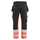 Blaklader 1130 Hi-Vis Stretch Kneepad Trousers Black/Red