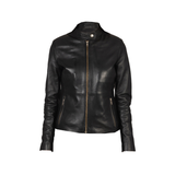 Women Black Biker Leather Jacket | Black