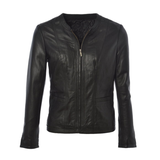 Women Motorcycle Leather Jacket | Black