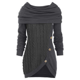Pile pile collar hooded sweater