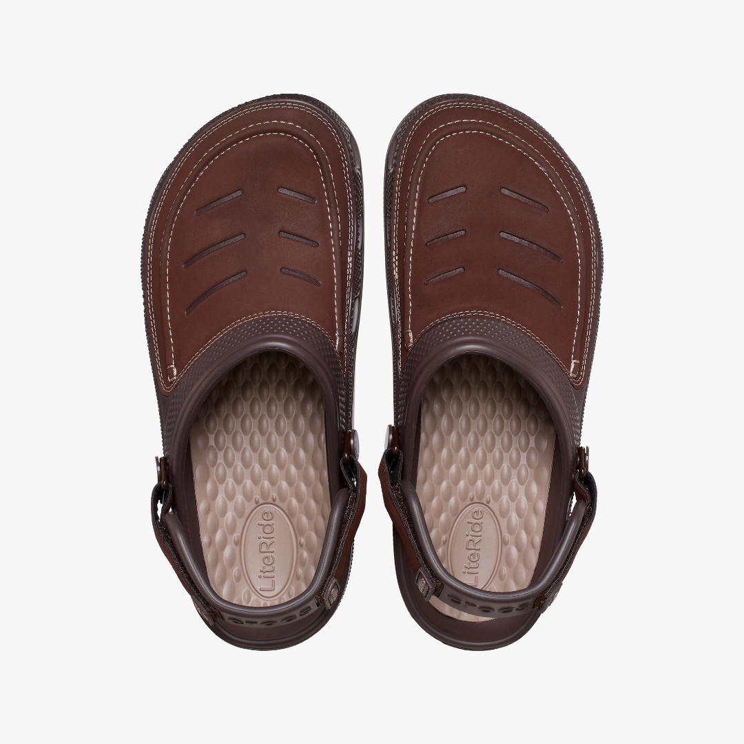Crocs 207689-23D YUKON VISTA II LITERIDE Mens Clogs Espresso/Mushroom