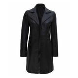 Women's Real Leather Car Coat | Black
