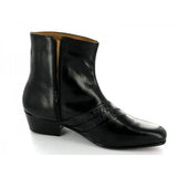 Montecatini ARTURO Mens Cuban Heel Reptile Leather Boots Black